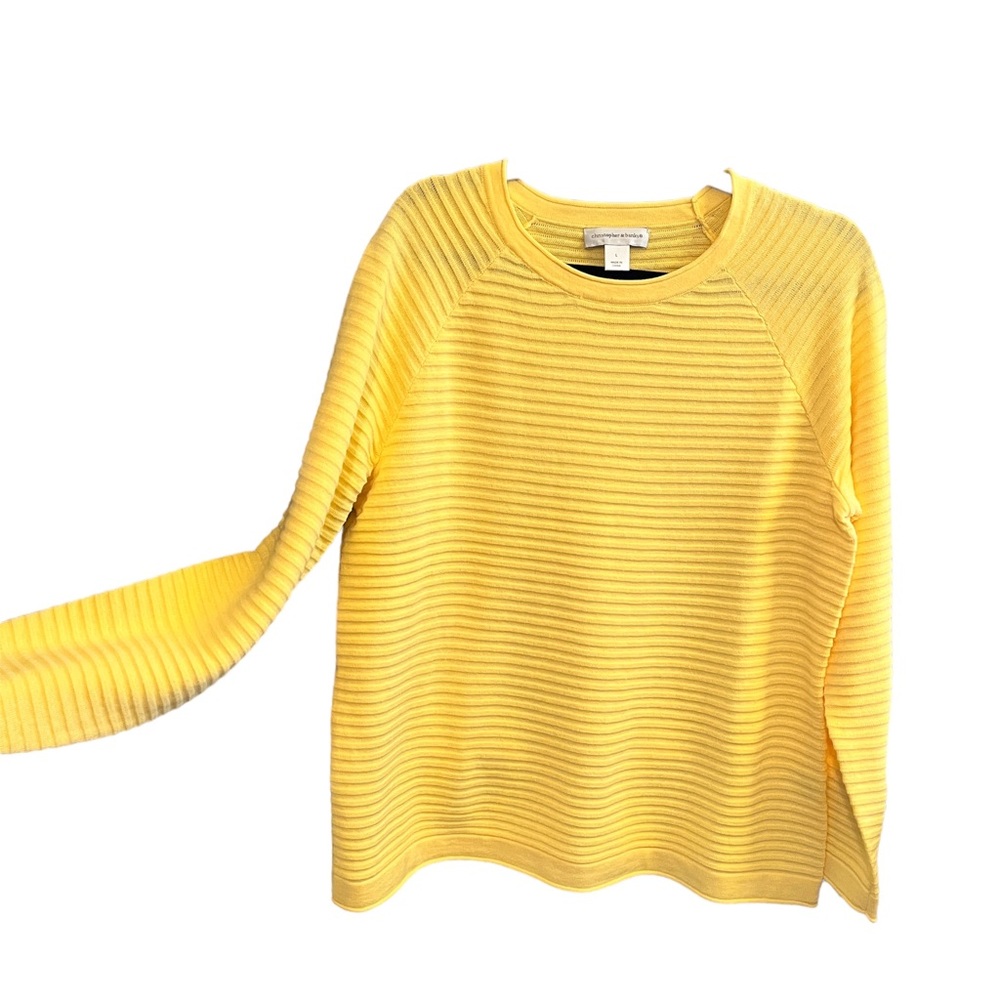 Christopher and Banks - Yellow long sleeve ribbed, L